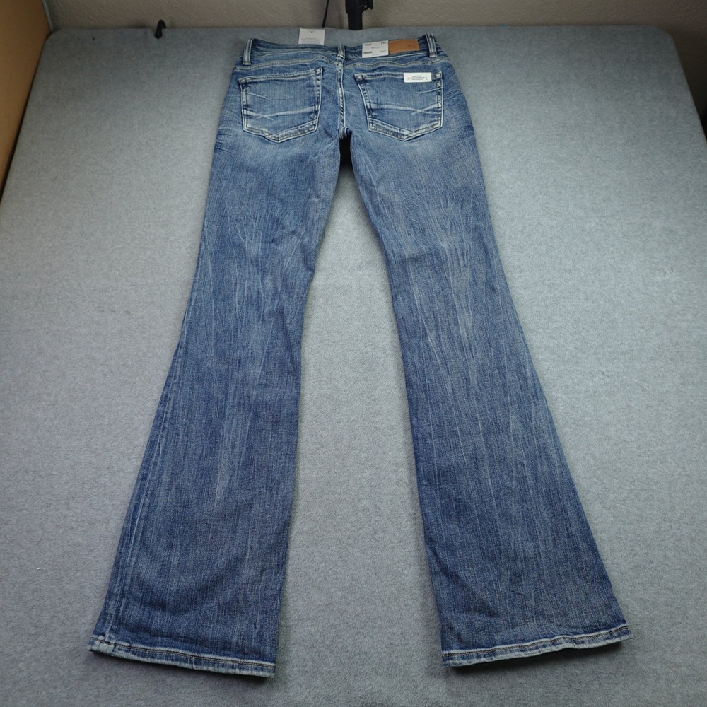 BKE Stella Jeans Womens 29x34 Blue Slim Low Rise Bootcut Distressed Western - Picture 3 of 14